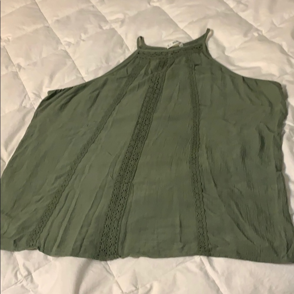 Army green sleeveless top